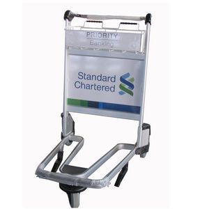 airport terminal luggage trolley