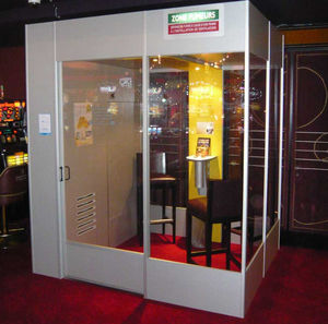 airport smoking cabin