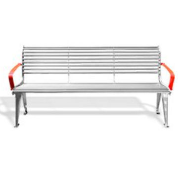 Airport bench - ANTA SWISS AG - metal / with armrests