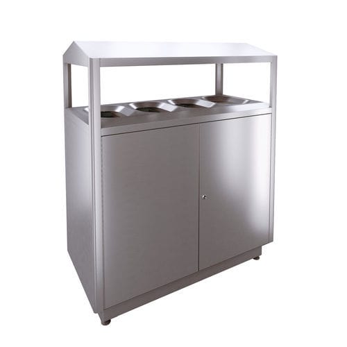 Airport waste bin - S400D - AUWEKO GMBH - floor-mounted / recycling
