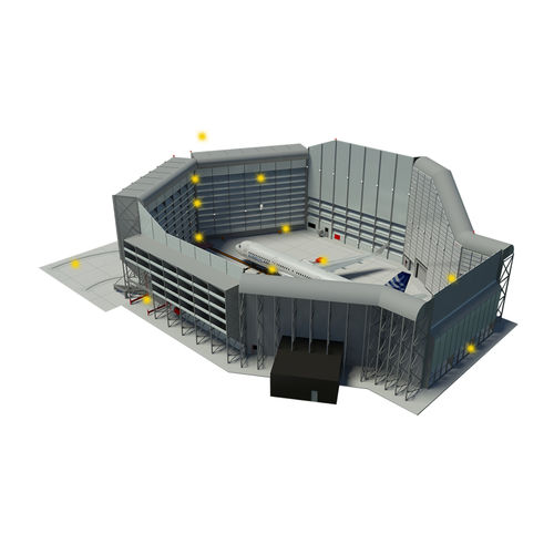 Ground run-up enclosure - 4-SIDED BDI GRE 360 - BLAST DEFLECTORS, INC.