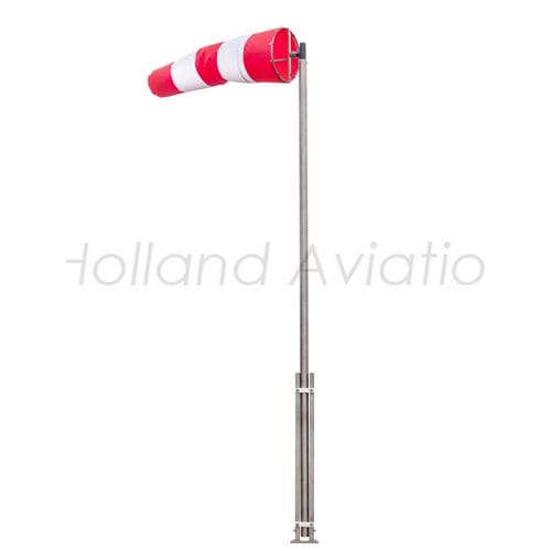 Airport windsock - HA-80 RG - HOLLAND AVIATION B.V. - for helidecks / with mast / internally illuminated