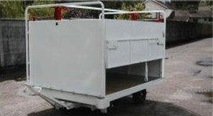 Ground support baggage cart -  1270-SUP-T-SEC - PINON SAS - 4-wheel / closed