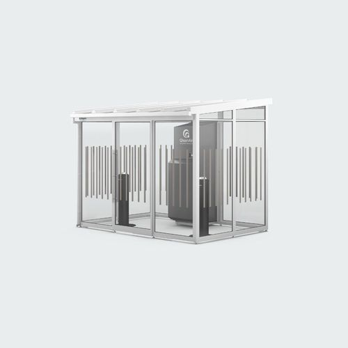 Airport smoking cabin - SL 12 - QLEANAIR SCANDINAVIA AB - outdoor / modular design / aluminium