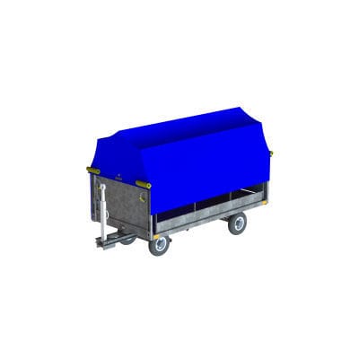 Runway baggage cart - BW-03 - S-P-S BV - for airport terminal / 4-wheel / for passengers