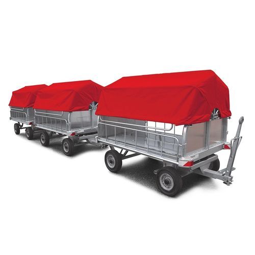 Runway baggage trailer - CARGO1712B - TIPS GSE - 4-wheel / with tarpaulin