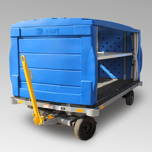 Ground support baggage cart - AlphaCart™ - WASP, INC. - 4-wheel / open