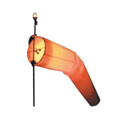 Airport windsock - L-807 - Hughey and Phillips - with mast / internally illuminated