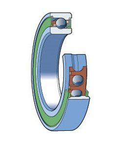 Ball bearing bearing - W series - SKF AEROSPACE - angular-contact / sealed / high-speed