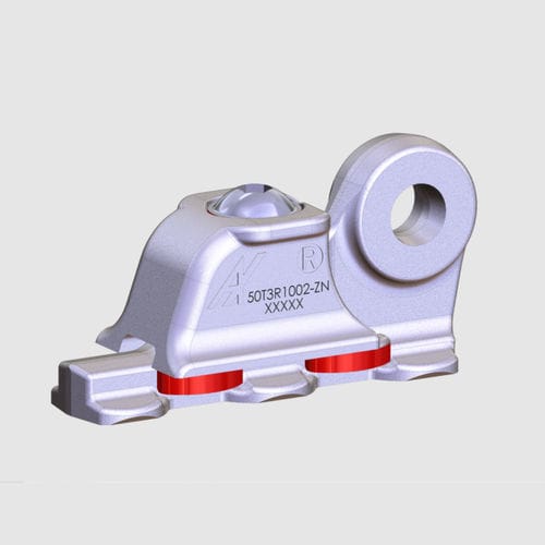L track tie-down fitting - 50T 3R1 002 - ATTAX - for seats / triple-stud / aeronautical