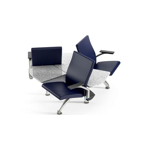 Airport beam chair - Place  - Arconas - 3-seater / steel / aluminum