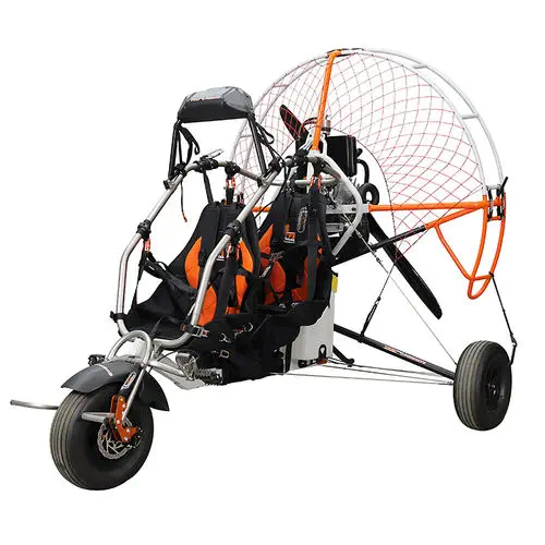 Two-seater paramotor trolley - XENIT - FLY PRODUCTS - with engine