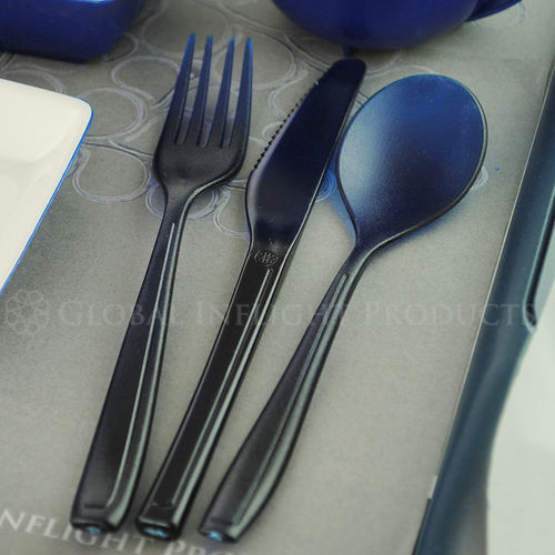 Aircraft cabin cutlery - Frosted - Global Inflight Products - plastic / disposable
