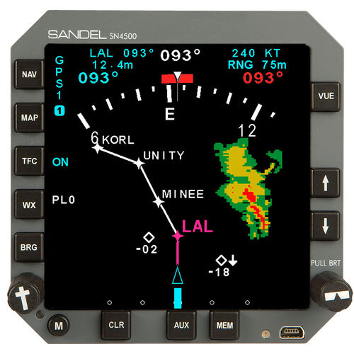 Navigational display navigational display - SN4500 - Sandel Avionics - for aircraft / LCD / LED backlight