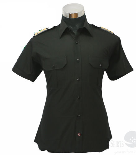 Men's uniform - Black  - Whitepilotshirt.com - for pilot / cotton