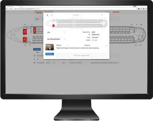 Data management software - cabin Survey - output42 - monitoring / for maintenance / for aeronautics