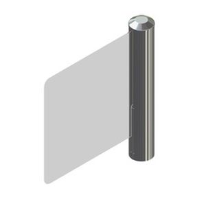 Swing access gate - PEGAS GLE - Cominfosec - glass / automated / for airport