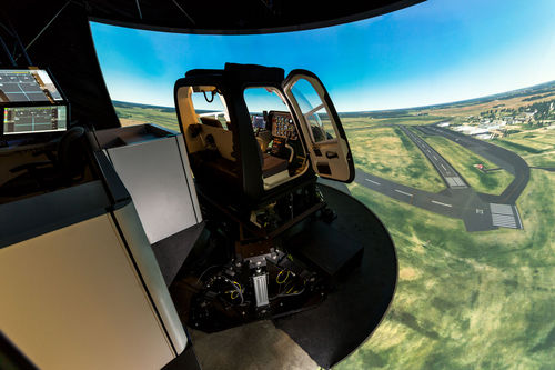 Helicopter simulator - FRASCA INTERNATIONAL - training / cockpit / FTD