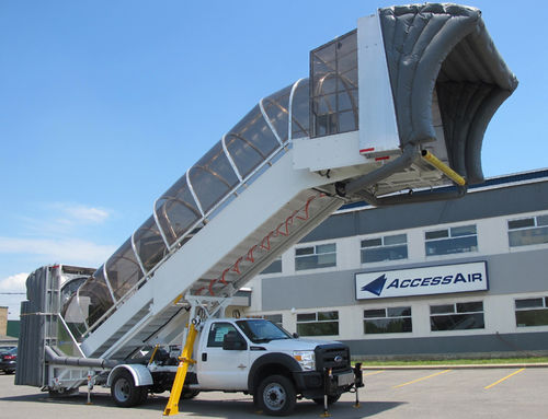 Boarding stairs - ACCESSAIR Systems - mobile / self-propelled / with covered area
