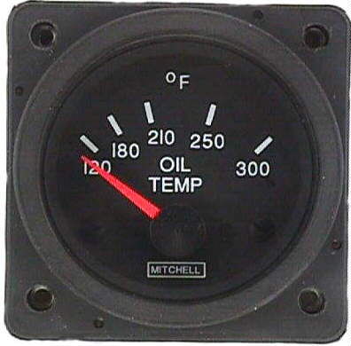 Temperature gauge - D1-211-5088,  D1-211-5090 - Mitchell Aircraft Products, Inc. - analog / oil / for aircraft