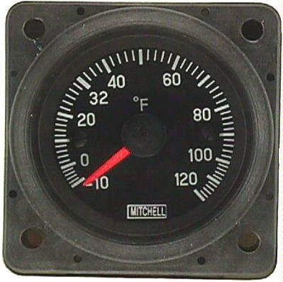 Temperature gauge - D1-211-5122, D1-211-5123  - Mitchell Aircraft Products, Inc. - analog / motor / for aircraft