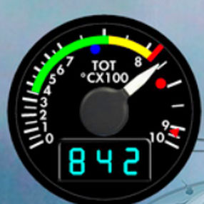 Temperature gauge - PN 61000-034 - Diamond J, Inc. - analog / electronic / motor