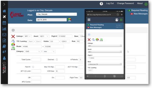 Management software - Flight & Duty Tracker™ - Flight Vector - for aeronautics / web-based