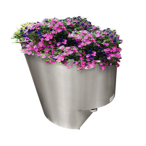 Airport planter - Balmar  - Architectural Brass Co. - metal / stainless steel / square