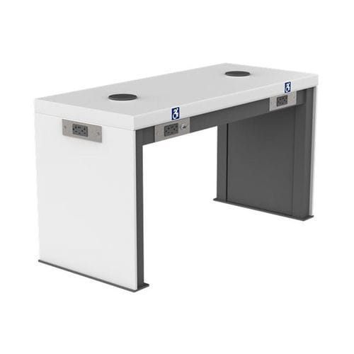 Charging table - CARLYLE 42 IN - Parabit Systems - for airport / stainless steel