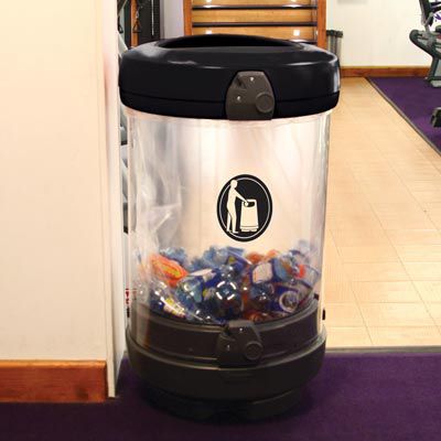 Airport waste bin - C-Thru™  - Glasdon UK Limited - floor-mounted / recycling
