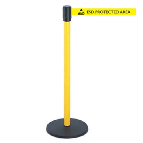 Tape guidance barrier - SFT 888 - Tensator - flat-head / retractable / for airport