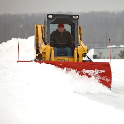 Airport snow plow - BOSS - for airport runway / with brush / with tilting blade