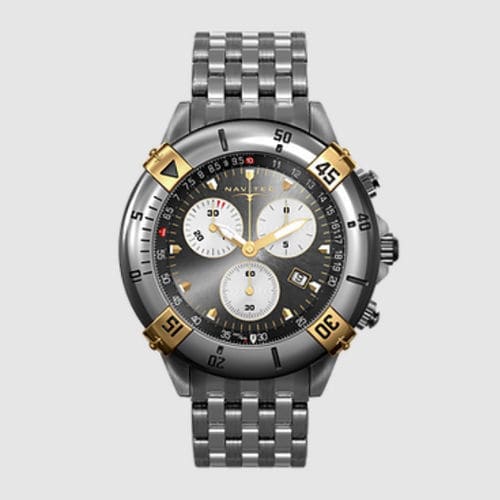 Aviator watch - Tango Charlie Gun - Navitec  - chronograph / dual time / self-winding