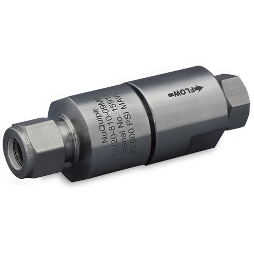 Piston check valve CV series Airmo Inc. inline / spring