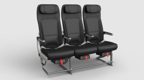 Aircraft cabin seat - VECTOR™ - TIMCO Aerosystems - economy class / with armrests / with table