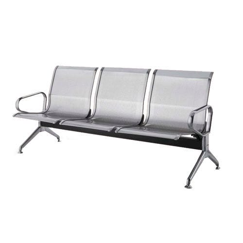 Airport beam seating JURA Carttec 3seater / inox / with armrests