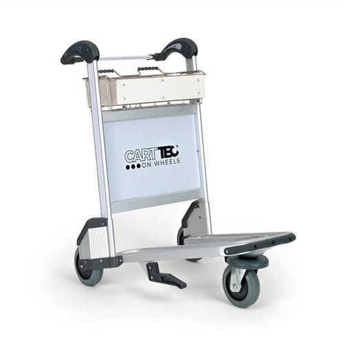 Airport terminal luggage trolley - CRETE - Cart Technology S.L - 4-wheel / open / for passengers