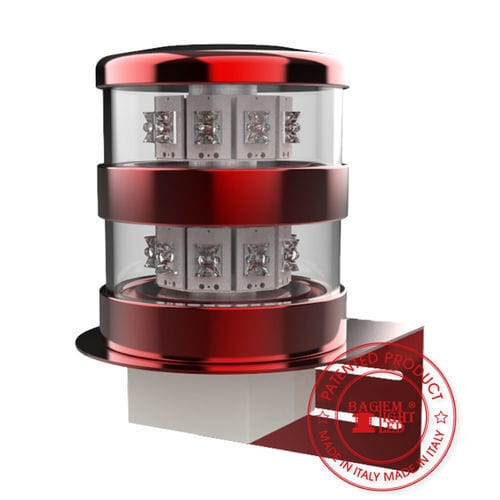 Obstacle light - BGL-L865D series - Baglem Srl - for airport / LED / white