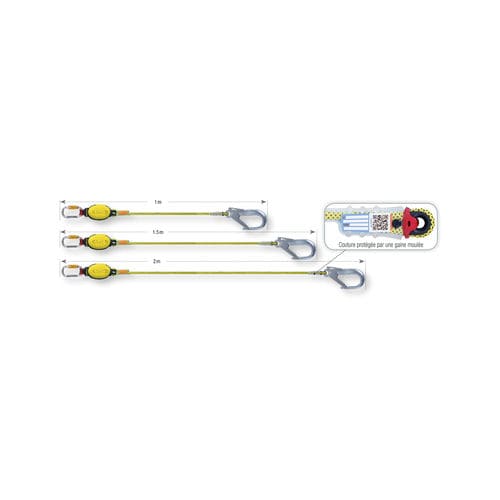 Rope fall arrest lanyard - DYNAPRO AIR HOOK - Beal Pro