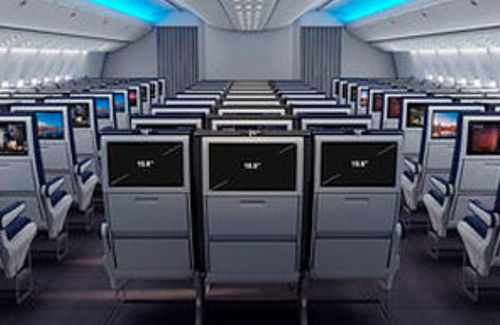 Aircraft cabin seat - STAGGER - Molon Labe Seating - for passengers / with integrated screen / with adjustable headrest