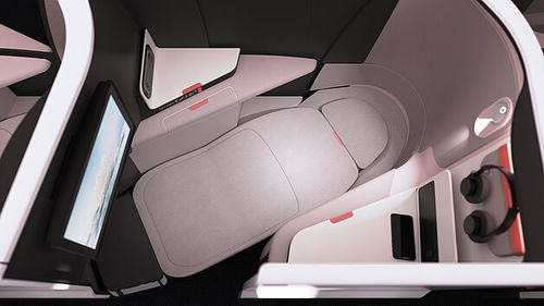 Aircraft cabin seat - Unum One - Unum Aircraft Seating - for business class / with armrests / with table