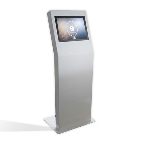 Information interactive kiosk - Disco - DYMENSION - for airport / with touch screen