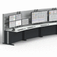 multi-user air control panel / straight / curved / without storage compartments