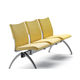 airport beam chair / 3-seater / metal / with table