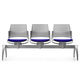 airport beam chair / 3-seater / metal / with armrests