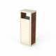 airport waste bin / floor-mounted