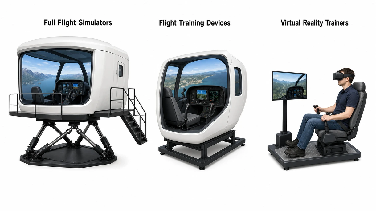 Vista dettagliata di una base di piattaforma di movimento elettrica multi-asse a supporto di un dispositivo di addestramento al volo aerospaziale ad alta fedeltà.