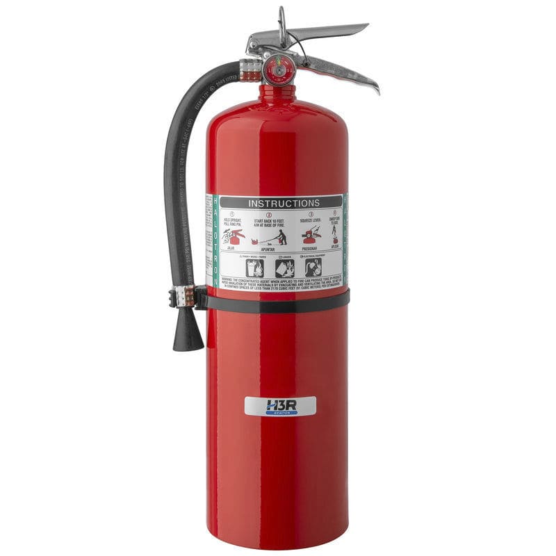 ESTINTORE ROSSO DELL'ANIDRIDE CARBONICA NELLA FINE SU Immagine Stock