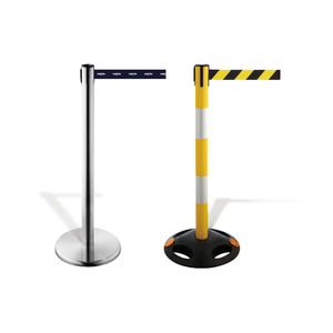 colonnina con nastro con cinghia / a corda / per aeroporto / a testa piatta