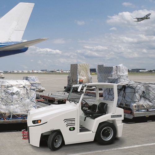 Trattore rimorchiatore - SHERPA D series - GOLDHOFER AKTIENGESELLSCHAFT - per aeromobile / elettrico / con barra di traino